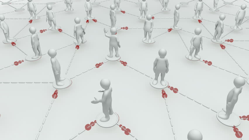 Animation representing a group of 3d men