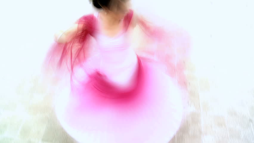 Passionate spanish flamenco dancer in blurred image 60 FPS