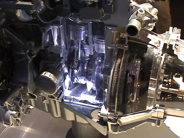 Interior of modern car power engine