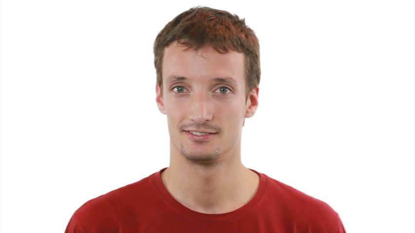 Guy is watching you - white background