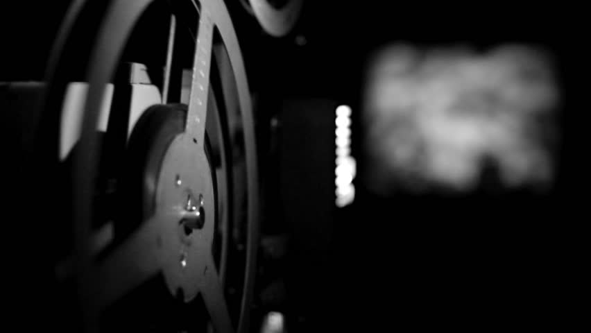 old projector showing film