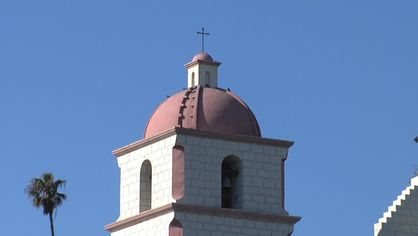 Santa Barbara Mission California. tower pull