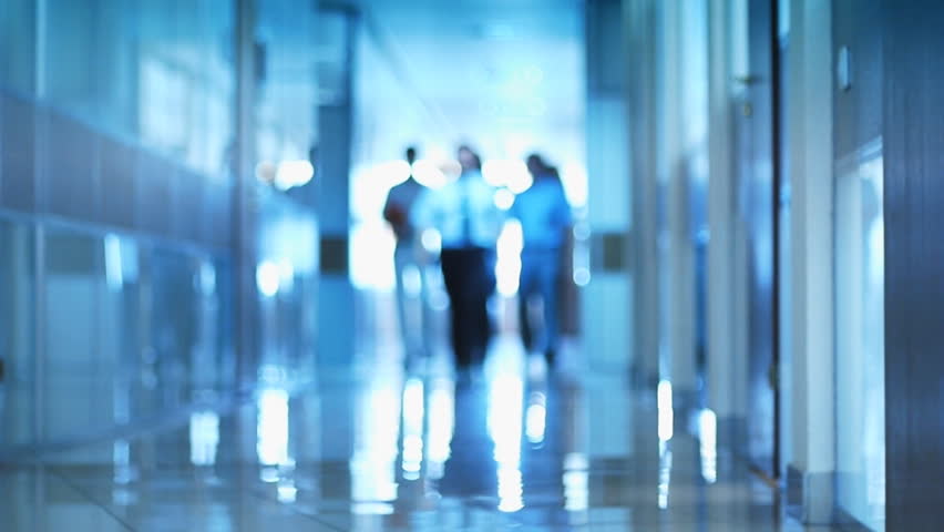 Business team in shallow depth of field. Slow motion business background.