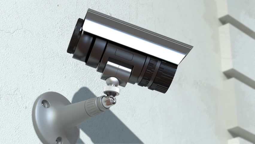 wondered surveillance camera, loop-able 3d animation