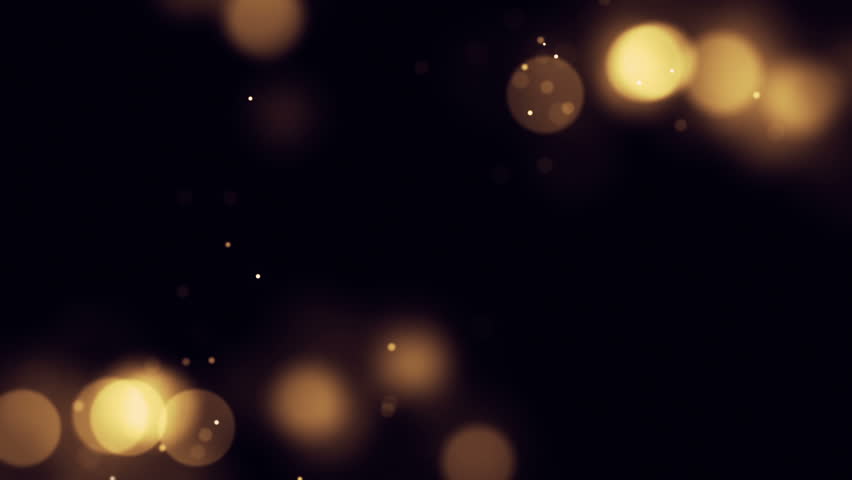 Beautiful Particle Background.  Blurry fairy light or candle light background with small particles floating around, seamless loop.