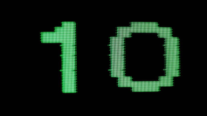 distorted number sequence from a television