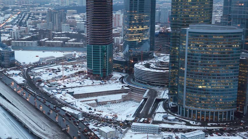 MOSCOW - DEC 5: Moscow International Business Center, Dec 5, 2010, Moscow, Russia. MIBC is expected to become the first zone in Russia to combine business activity, living space and entertainment into one single development. 