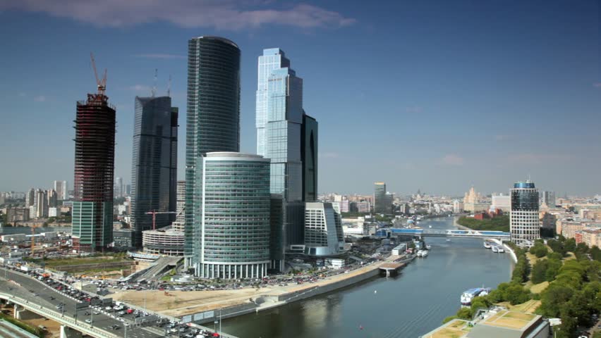 MOSCOW - JULY 5: Moscow International Business Center,  July 5, 2010, Moscow, Russia. MIBC is expected to become the first zone in Russia to combine business activity, living space and entertainment into one single development. 