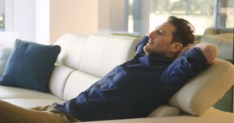 Lazy Young African American Man Stock Footage Video 100 Royalty