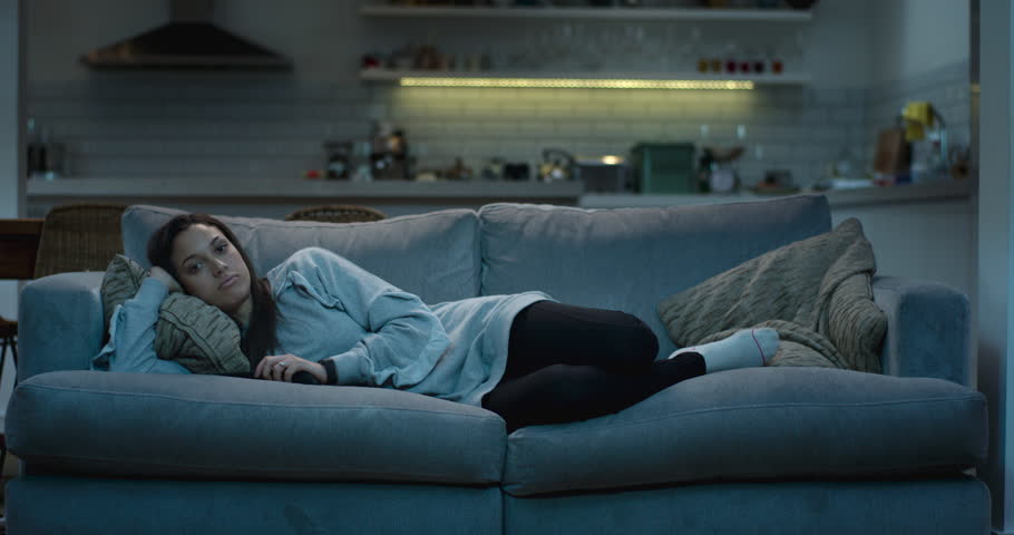 Young Woman Lying Down On Stock Footage Video 100 Royalty Free