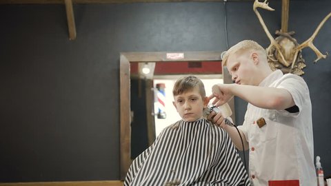 Gentlemans Hairdressing Stock Video Footage 4k And Hd