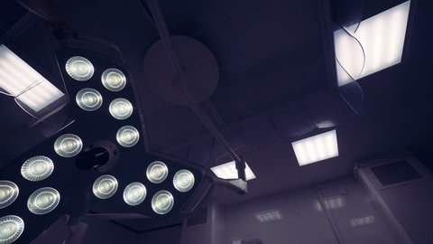 Surgical Lights Move Above An Operating Table 4k