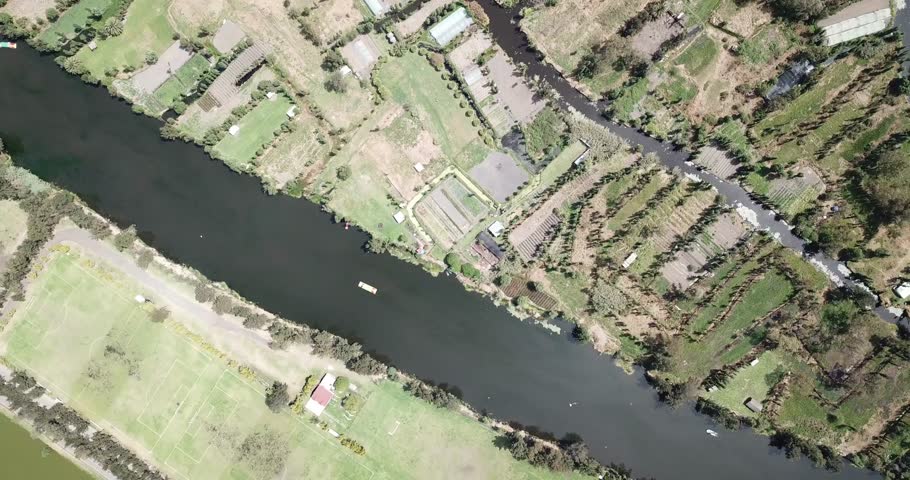 Old Cuemanco Channel And Xochimilco Lake Floating Gardens And