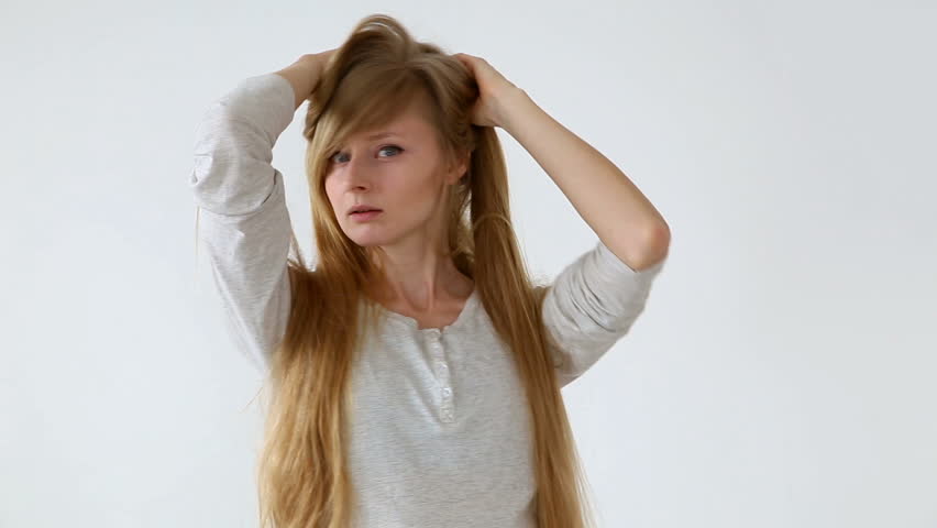 Beautiful Long Haired Girl Of European Stock Footage Video 100
