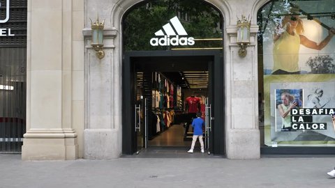 Barcelona Spain May 14 2018 Adidas Stock Footage Video (100% 1011320501 | Shutterstock