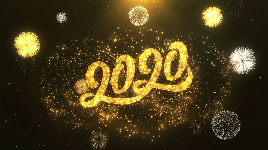 Happy New Year 2020 Greeting Stock Footage Video 100 