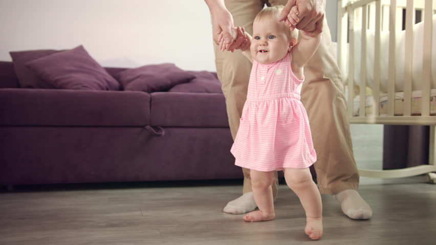 teach baby to stand