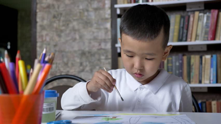 Image result for Asian Kid painting