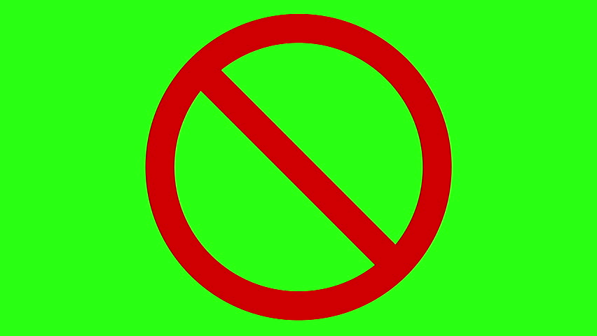 International Prohibition Sign No Symbol Stock Footage Video 100 International Prohibition Sign No Symbol Cg Animation On Green Screen Seamless Loop