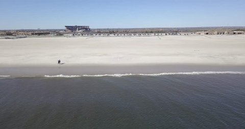 Aerial View Of Jones Beach In Long Island