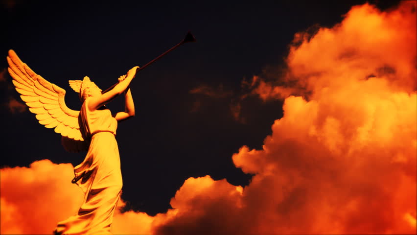 Sculpture Of An Angel Pointing To Heaven Stock Footage Video 5901458