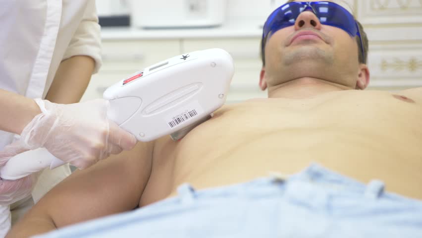Male Laser Hair Removal A Stock Footage Video 100 Royalty
