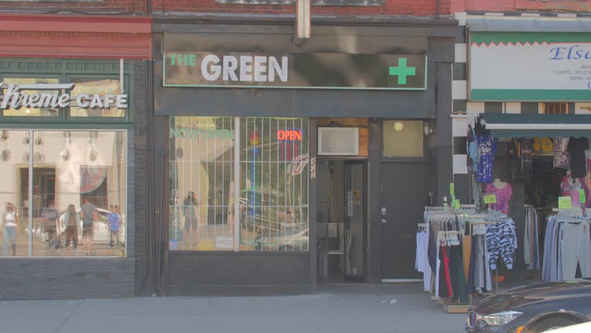 Medical Marijuana Dispensary Toronto Canada Stock Footage