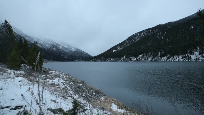 Snowy Winter Landscape in Montana image - Free stock photo - Public ...
