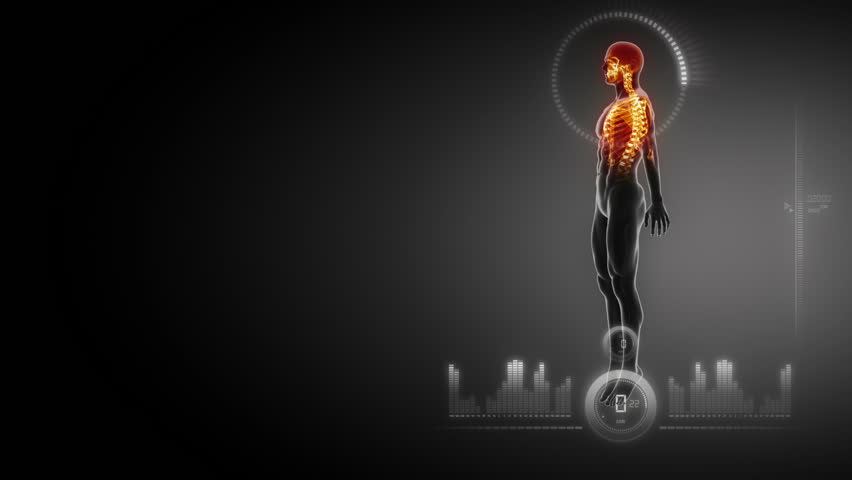 Medical interface with human body x-ray scan in loop