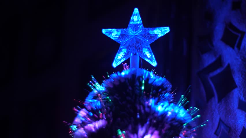 Christmas Star Glows With Colored Stock Footage Video 100 Royalty Free 1018539421 Shutterstock
