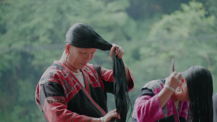 Huangluo Village Guangxi China Stock Footage Video 100