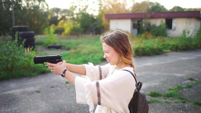 Shooting Guns Topless