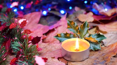 Autumn Garland Isolated Stock Video Footage 4k And Hd Video