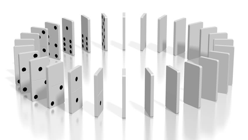 3d Rendering - Domino Effect Stock Footage Video (100% Royalty ...