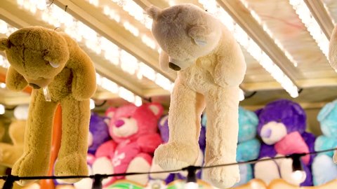 Hanging Teddy Bear Isolated Stock Video Footage 4k And Hd