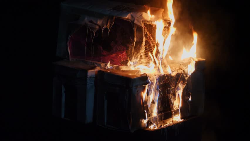 Nucleus Hive Burning To Prevent Stock Footage Video 100