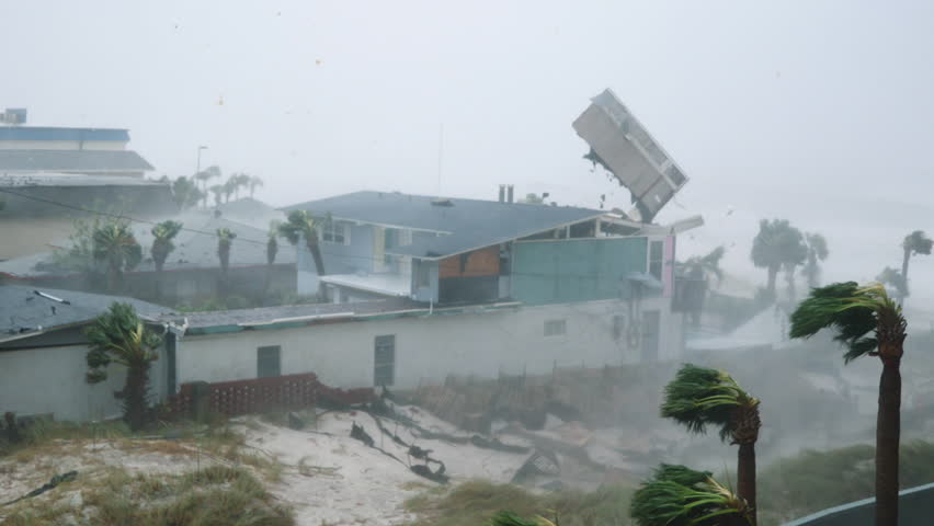 Hurricane Michael Rips Roof off House