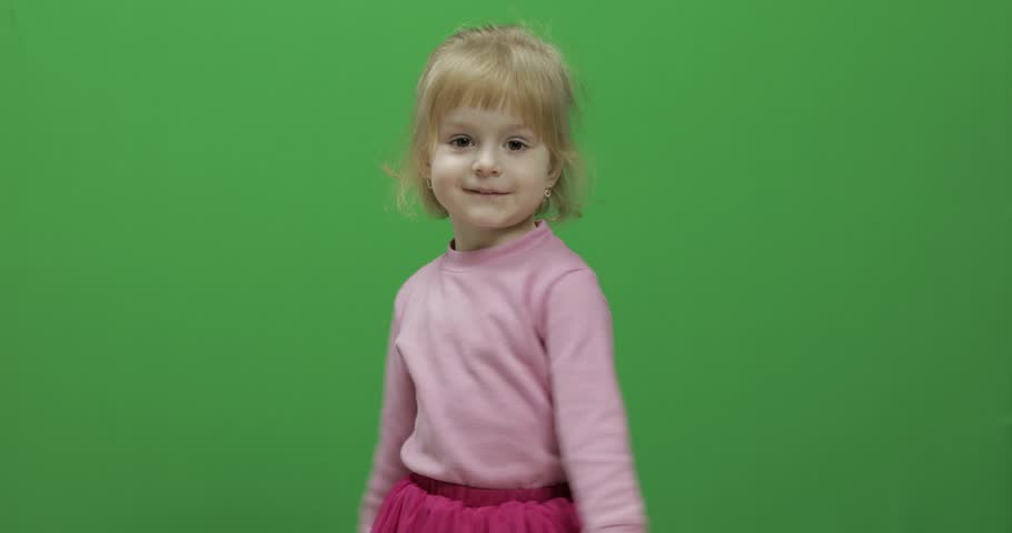 4k00 22happy Three Years Old Girl Cute Blonde Child Dancing Sing