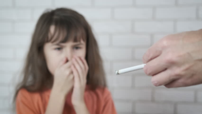 Cigarettes and Child. the Child Stock Footage Video (100