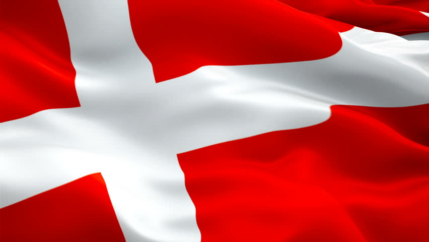 Denmark Flag Video Waving in Stock Footage Video (100% ...