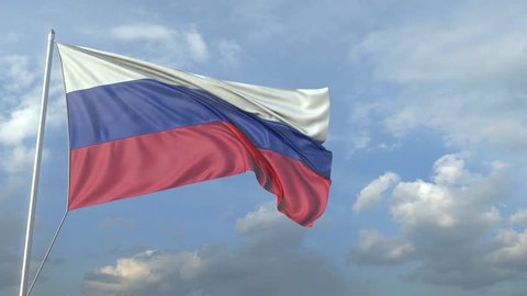 Flag Of Russia On The Stock Footage Video 100 Royalty Free