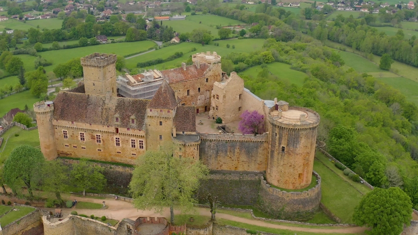 The Castle Of Castelnau Bretenoux Is Stock Footage Video 100
