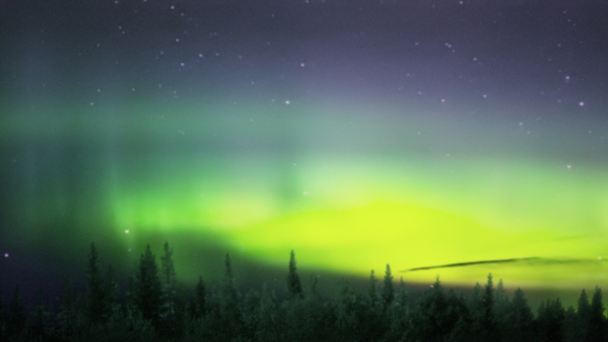 Bright Aurora Borealis In Finland Image Free Stock Photo Public 