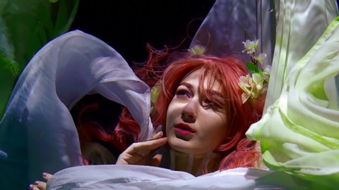 Portrait Of An Elf Girl Stockvideos Filmmaterial 100