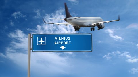 Airplane Landing In Tallinn Estonia Stock Footage Video 100