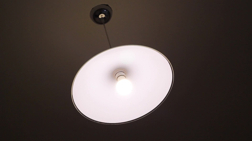 Flickering Lamp On The Ceiling Stock Footage Video 100 Royalty