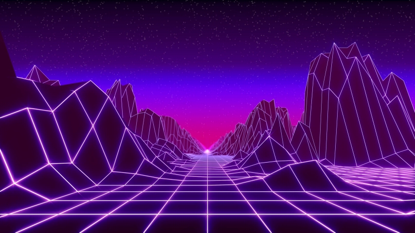 80s Retro Background Loop Animation. Stock Footage Video