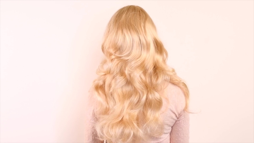 Beautiful Long Blond Hair Beauty Stock Footage Video 100
