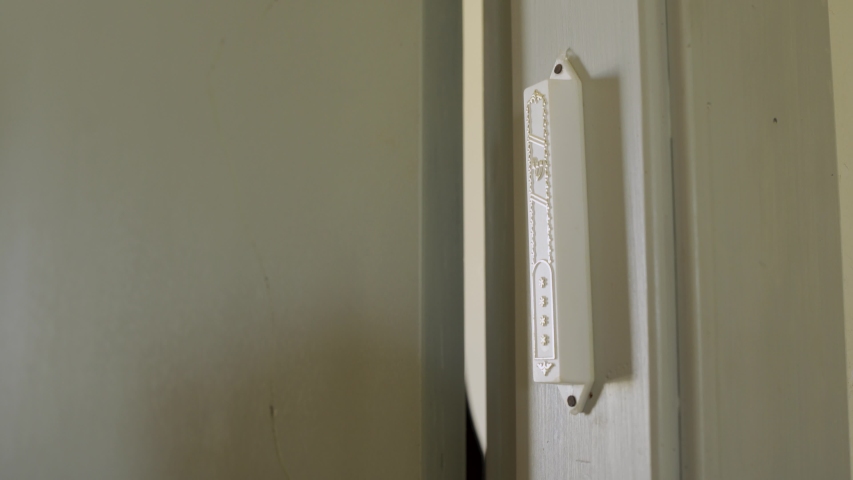 Jewish Mezuzah Located On A Stock Footage Video 100 Royalty