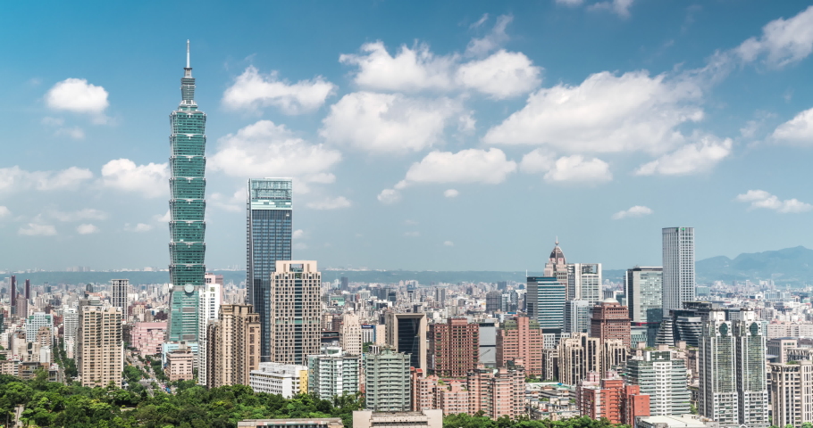 Beautiful Timelapse Cityscape of Taipei Stock Footage Video (100% ...